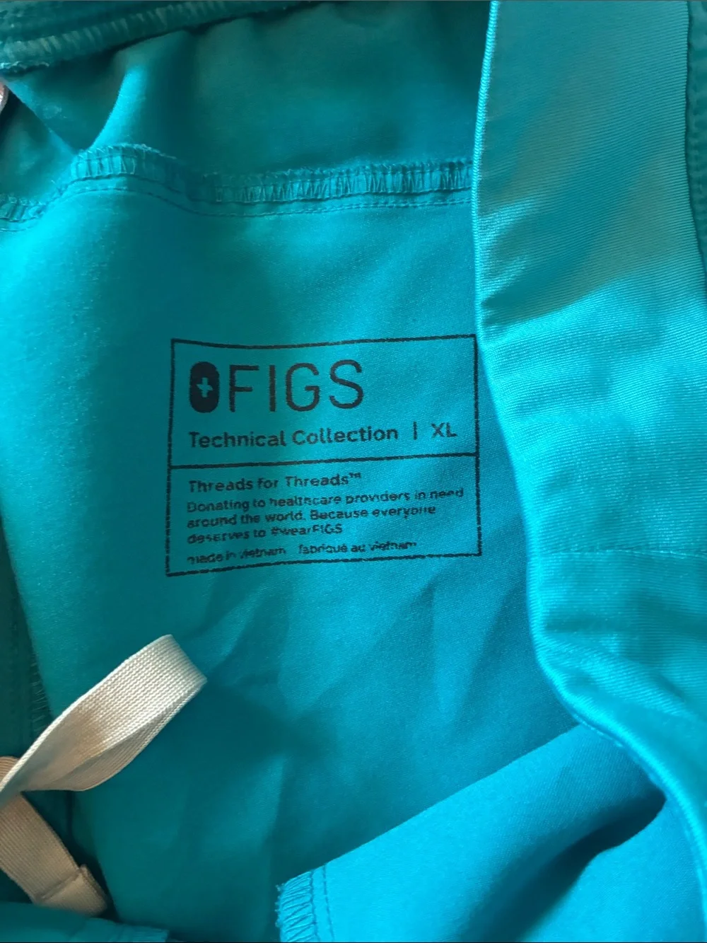 FIGS Technical Collection Kade Cargo Scrub Pants - Teal - Size XL